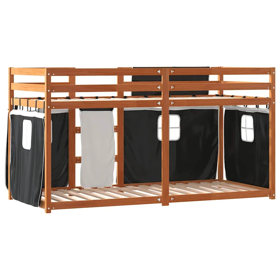 Lit superposé sans matelas 90x190 cm bois de pin massif - 7