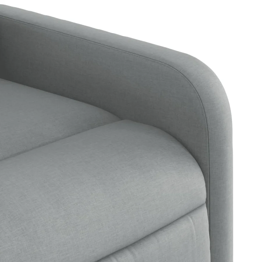 Fauteuil inclinable de massage en tissu gris clair - 9