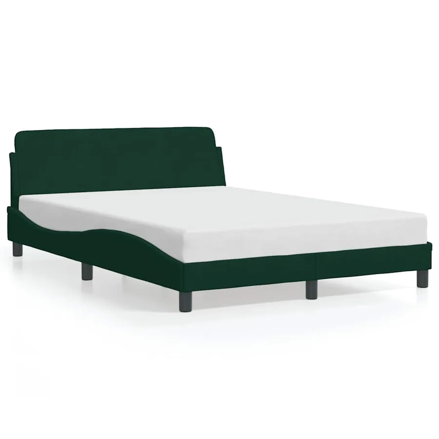 Cadre de lit Dover vert foncé 120x200 cm velours - 2