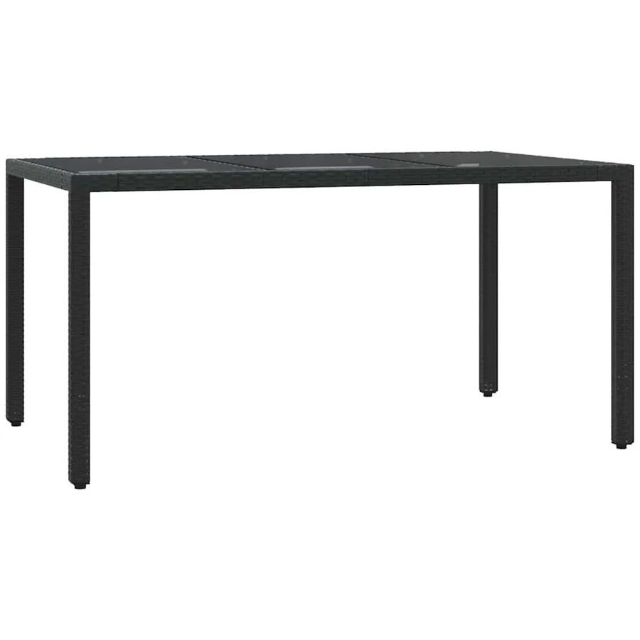 Ensemble à manger de jardin coussins 5pcs Noir Résine tressée - 4
