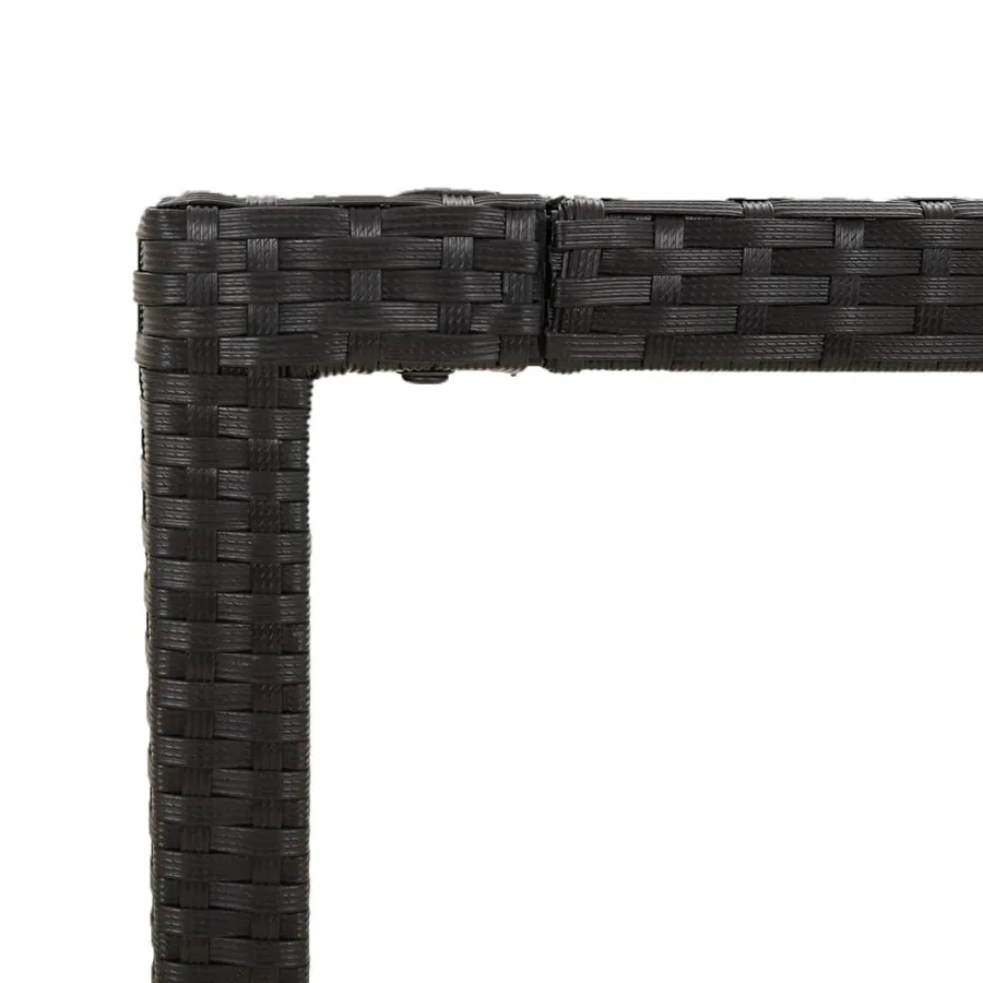 Ensemble à manger de jardin avec coussins 3 pcs Noir - 6