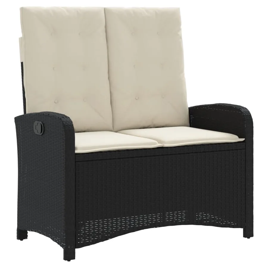 Ensemble à manger de jardin 4 pcs avec coussins noir - 3