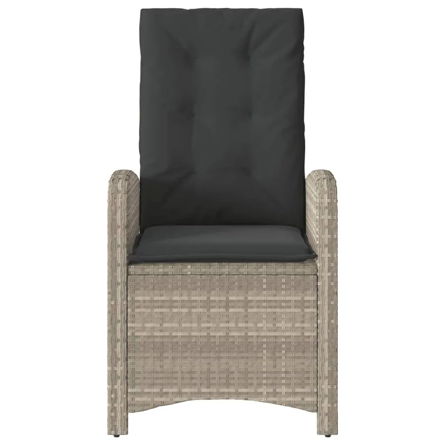 Chaises inclinables jardin lot de 2 et coussins résine tressée - 5