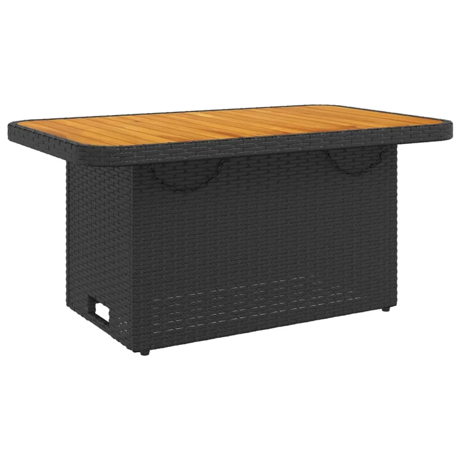 Ensemble à manger de jardin 4 pcs avec coussins noir - 3