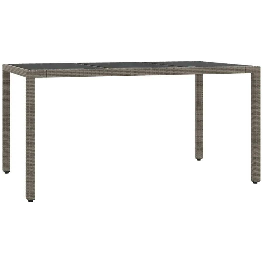 Ensemble à manger de jardin 5 pcs coussins gris résine tressée - 4