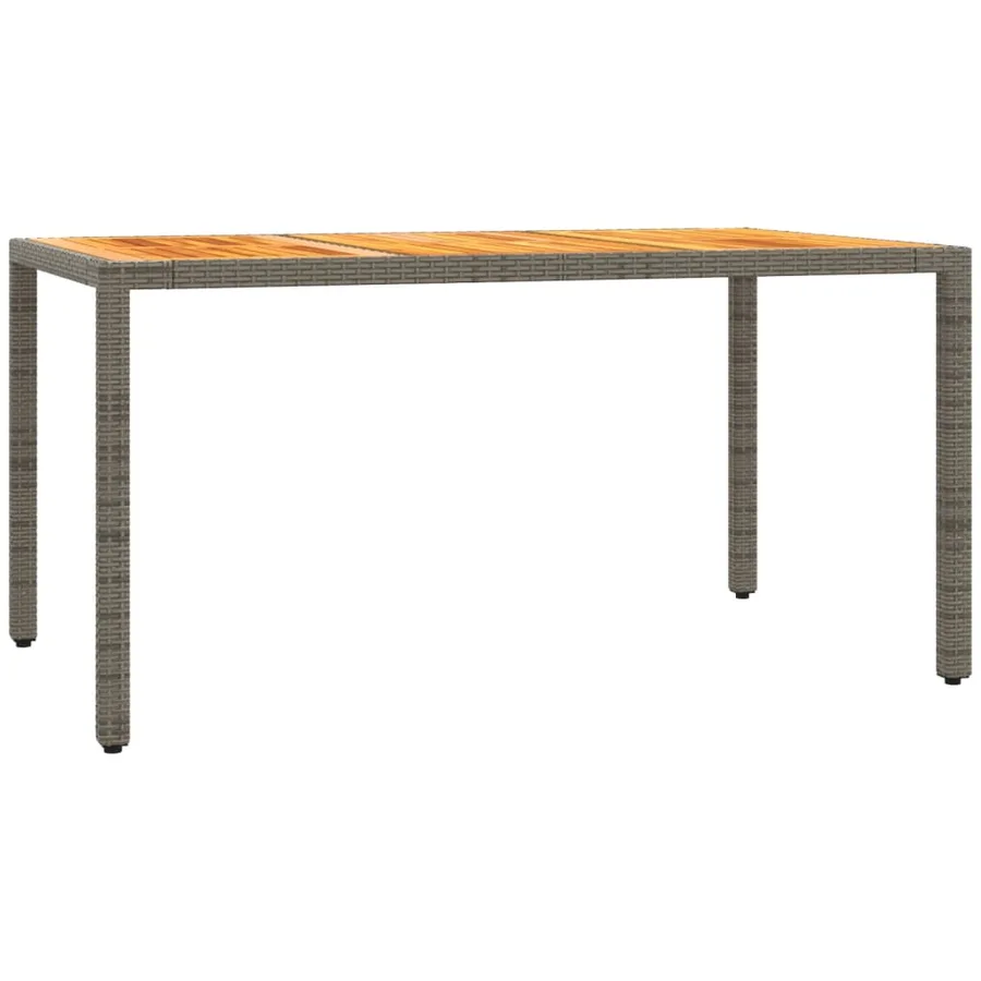 Ensemble à manger de jardin et coussins 7 pcs gris rotin - 4