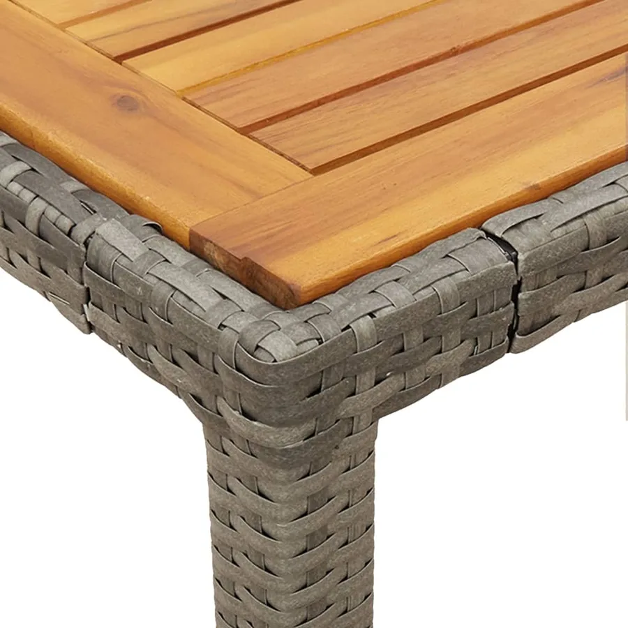 Ensemble à manger de jardin et coussins 7 pcs gris rotin - 5