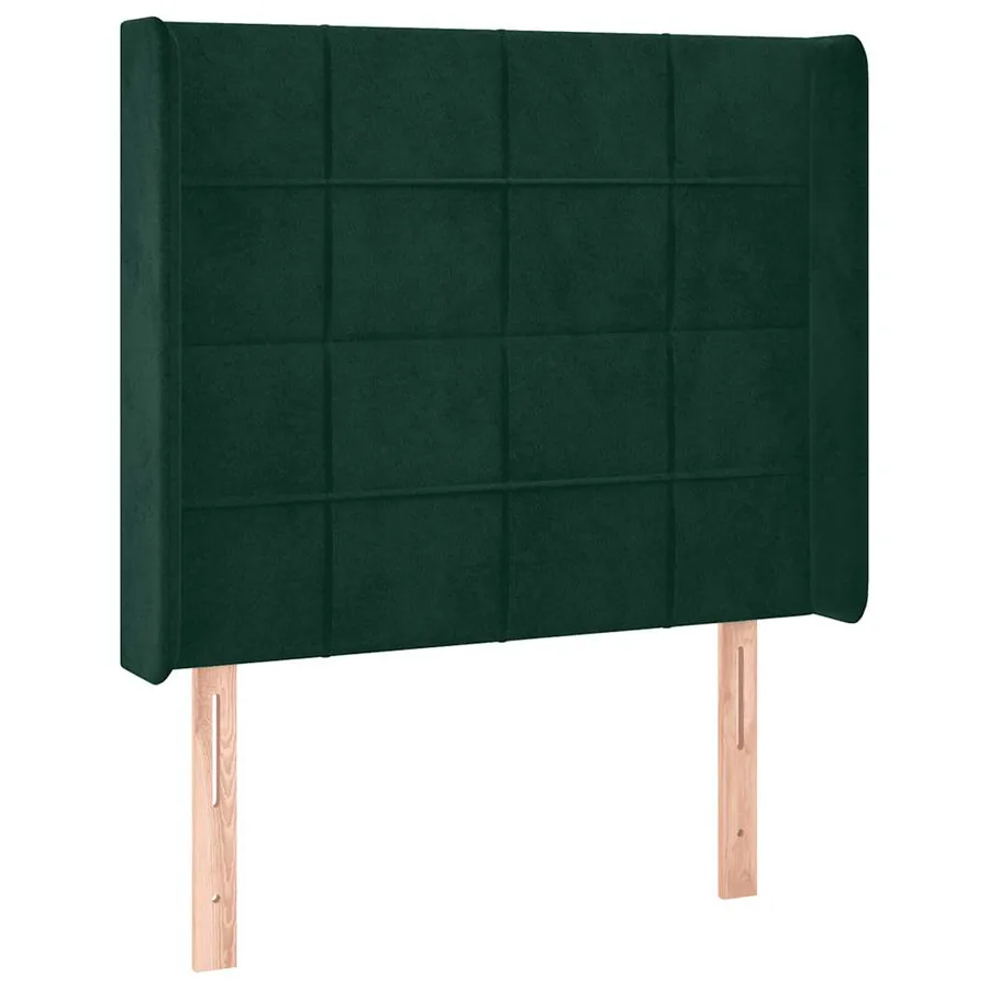 Tête de lit à LED Vert foncé 103x16x118/128 cm Velours - 3