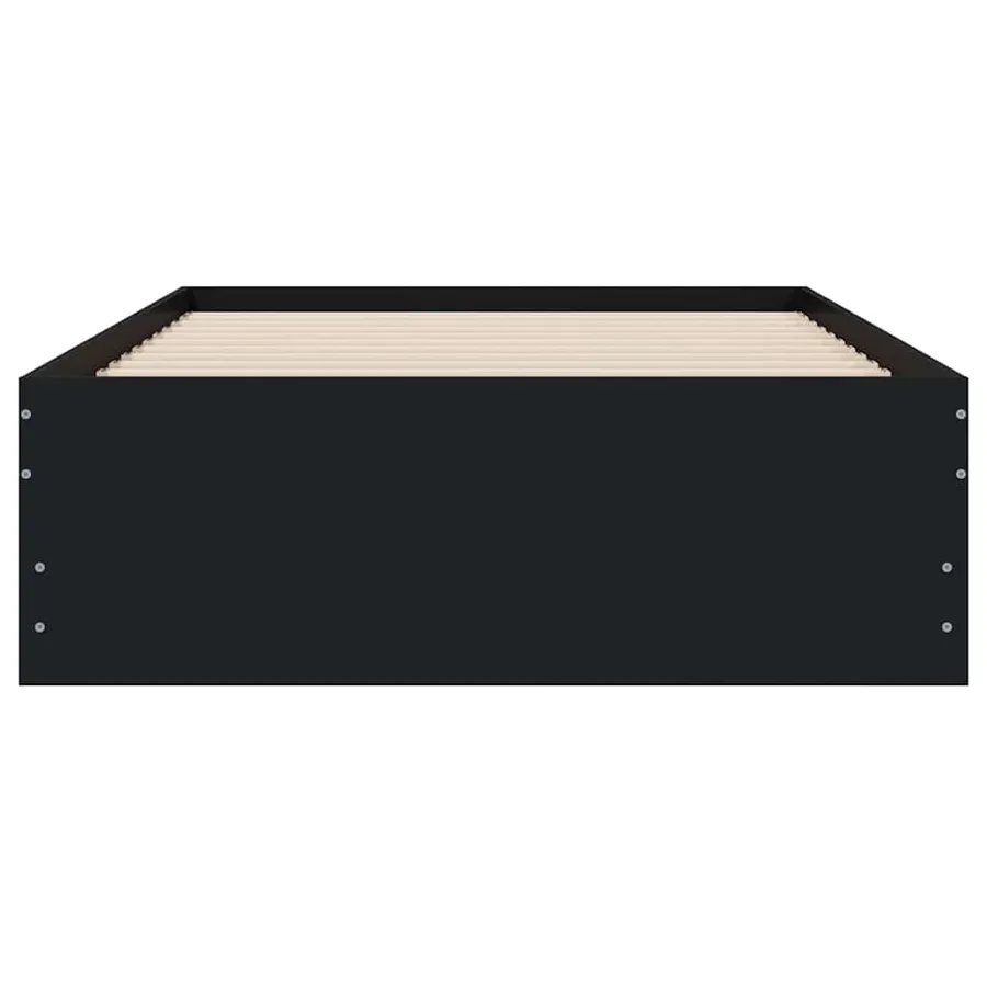 Cadre de lit avec tiroirs sans matelas noir 90x190 cm - 6