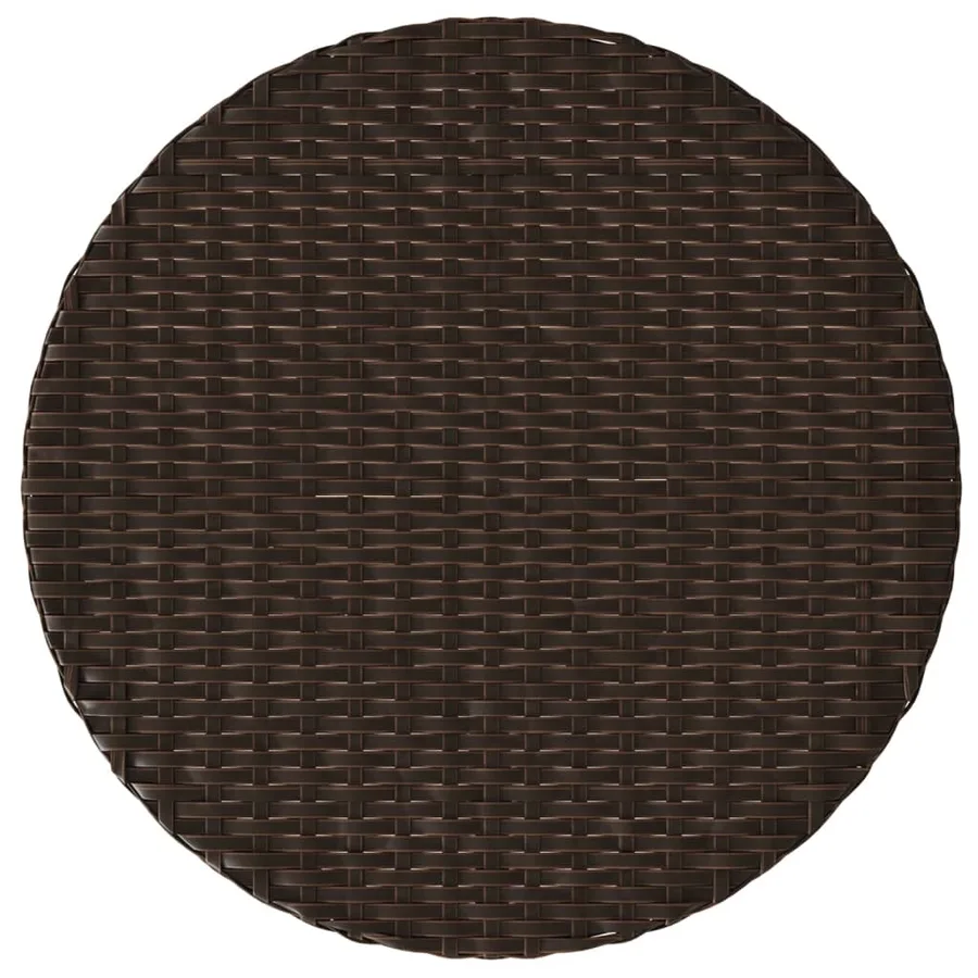 Ensemble de bistro 3 pcs avec coussins marron résine tressée - 10