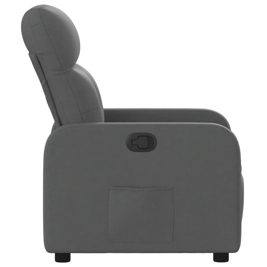 Fauteuil inclinable Gris foncé Tissu - 7