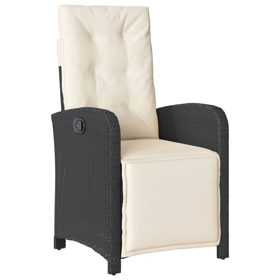 Ensemble à manger de jardin 4 pcs avec coussins noir - 4