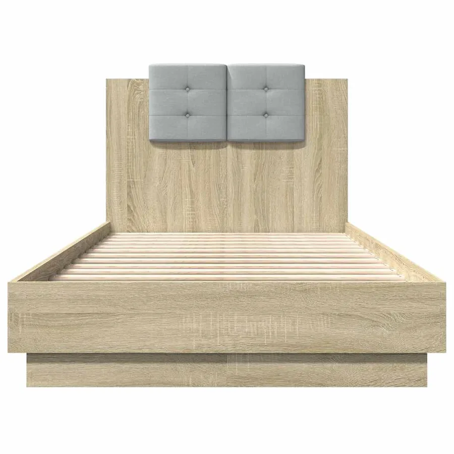 Cadre de lit avec LED sans matelas chêne sonoma 75x190 cm - 6