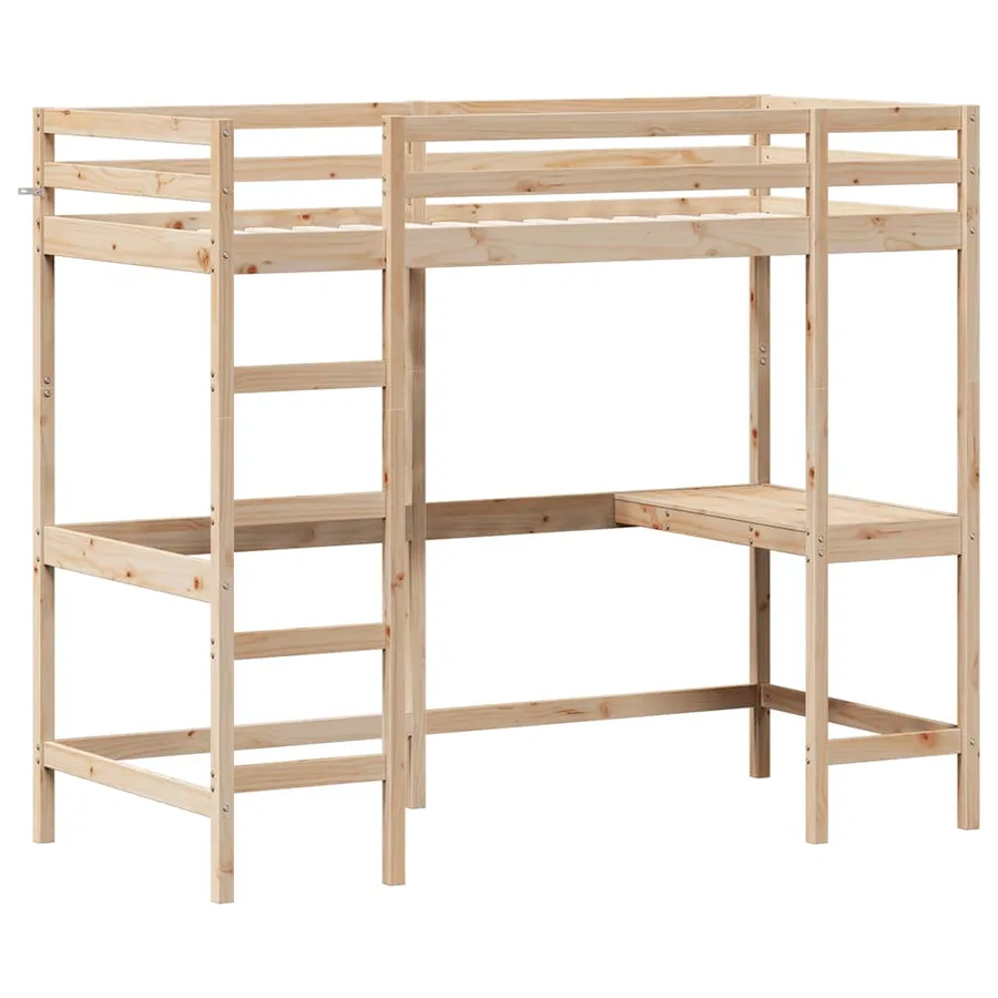 Lit superposé sans matelas 90x190 cm bois massif de pin - 3