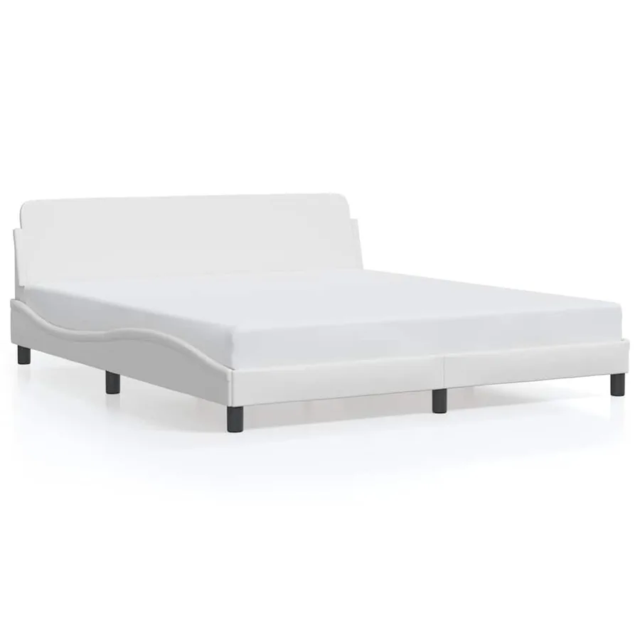 Cadre de lit Dover blanc 180x200 cm similicuir - 2