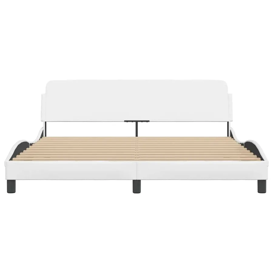 Cadre de lit Dover blanc 180x200 cm similicuir - 4