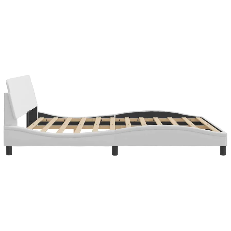 Cadre de lit Dover blanc 180x200 cm similicuir - 5