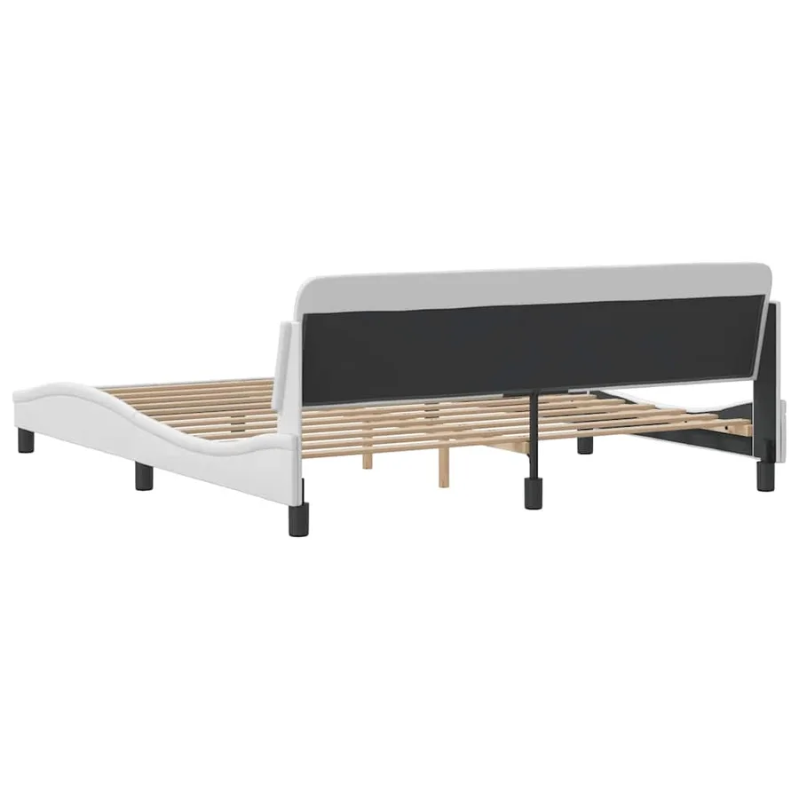 Cadre de lit Dover blanc 180x200 cm similicuir - 6