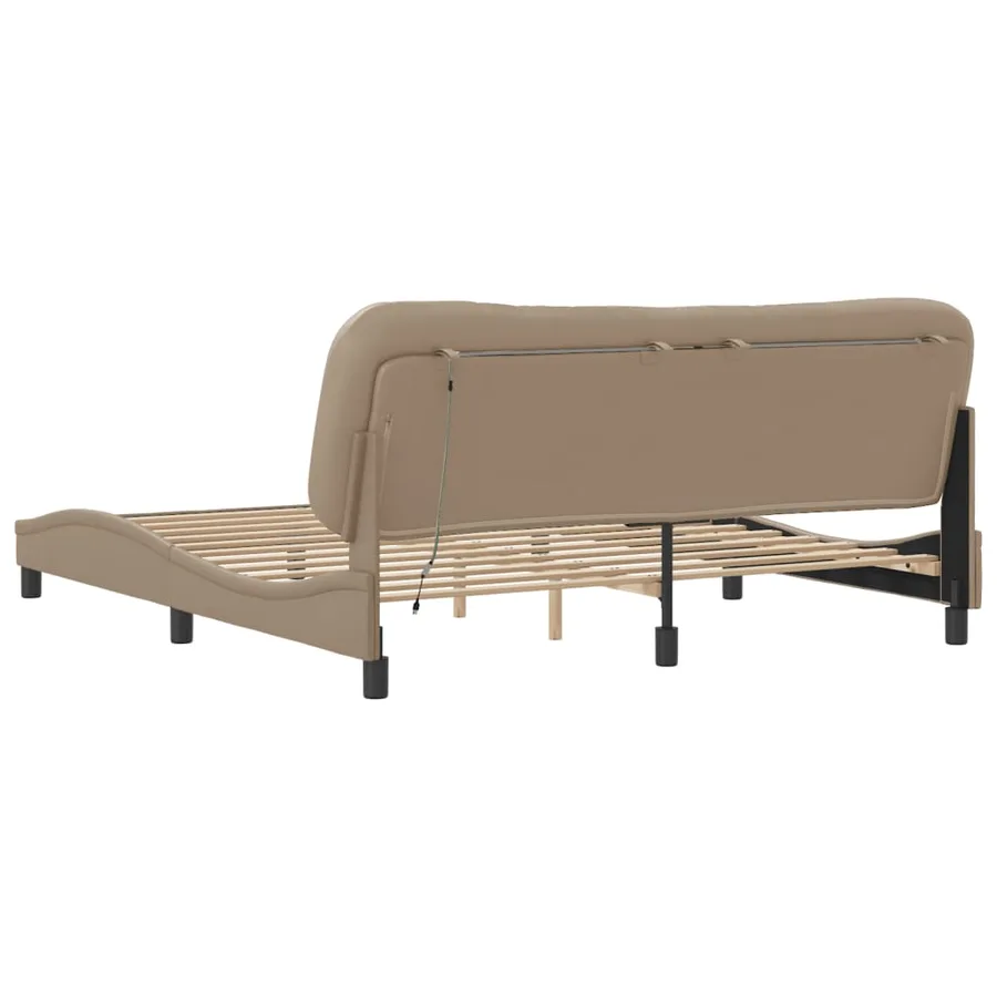 Cadre de lit avec LED sans matelas Hvar cappuccino 180x200 cm - 10