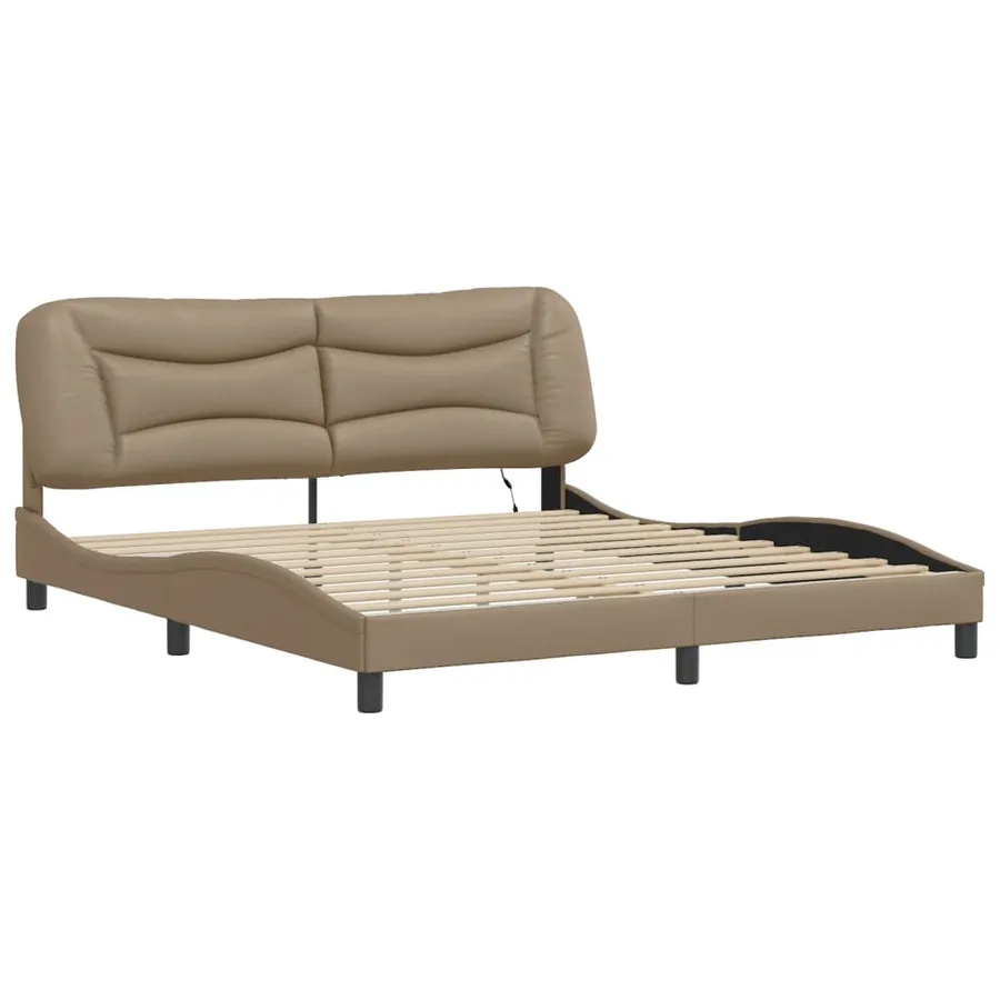 Cadre de lit avec LED sans matelas Hvar cappuccino 180x200 cm - 3