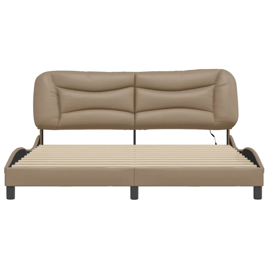 Cadre de lit avec LED sans matelas Hvar cappuccino 180x200 cm - 6