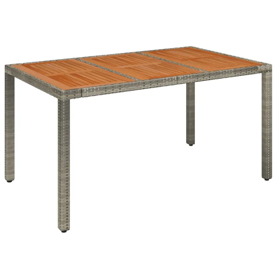 Ensemble à manger de jardin et coussins 7 pcs gris rotin - 3