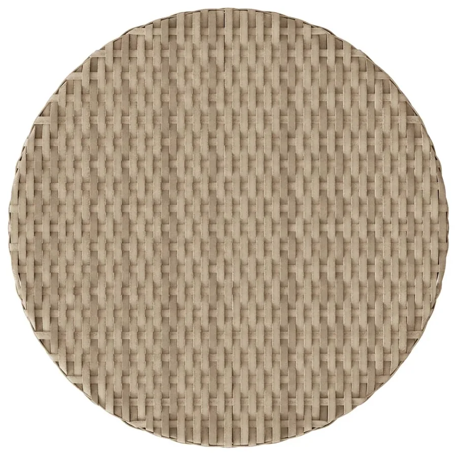 Ensemble de bistro 3 pcs coussins mélange beige résine tressée - 10