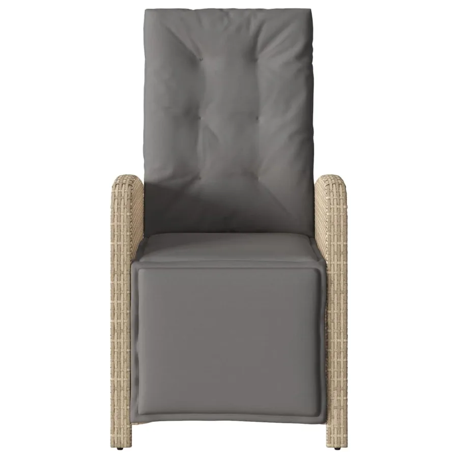 Ensemble de bistro 3 pcs coussins mélange beige résine tressée - 5