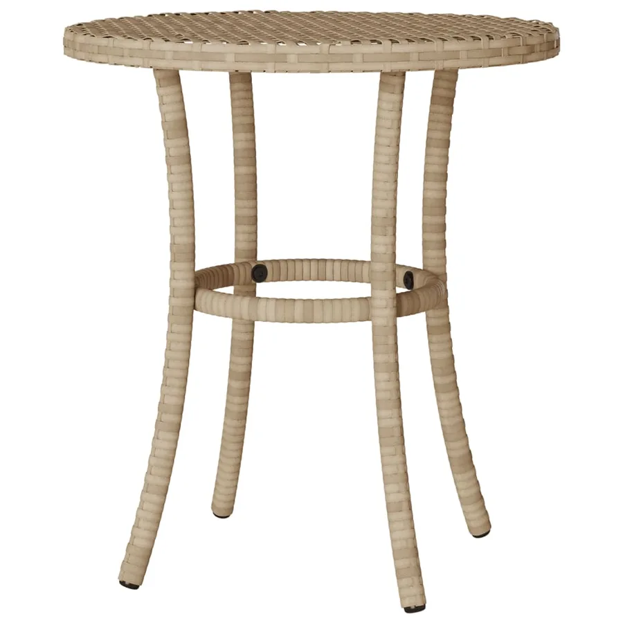 Ensemble de bistro 3 pcs coussins mélange beige résine tressée - 9
