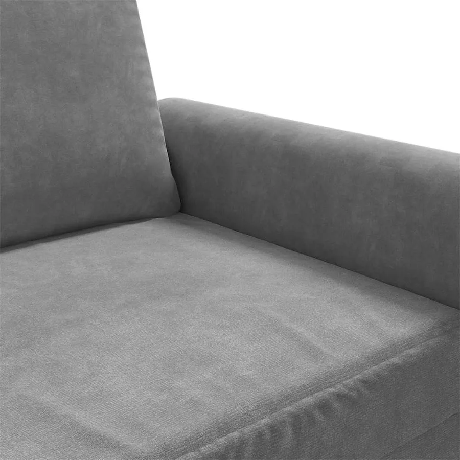 Canapé à 2 places Gris foncé 120 cm Velours - 7