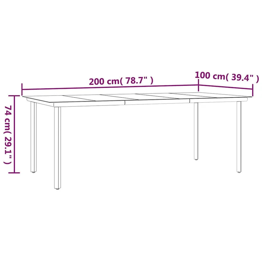 Ensemble à manger de jardin et coussins 9 pcs beige Poly rotin - 9