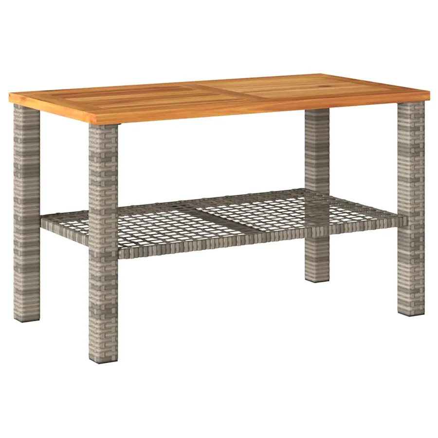 Salon de jardin 4 pcs avec coussins Gris Résine tressée - 8