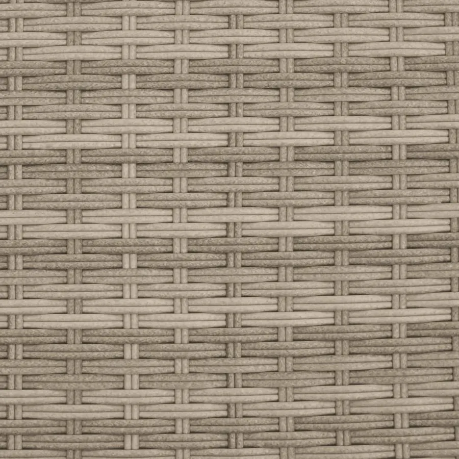 Canapé de jardin 2 places avec tabourets gris clair poly rotin - 8