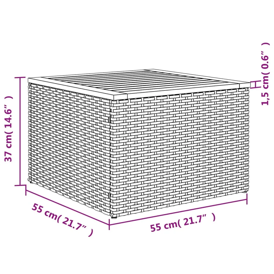 Salon de jardin 8 pcs avec coussins gris résine tressée - 19