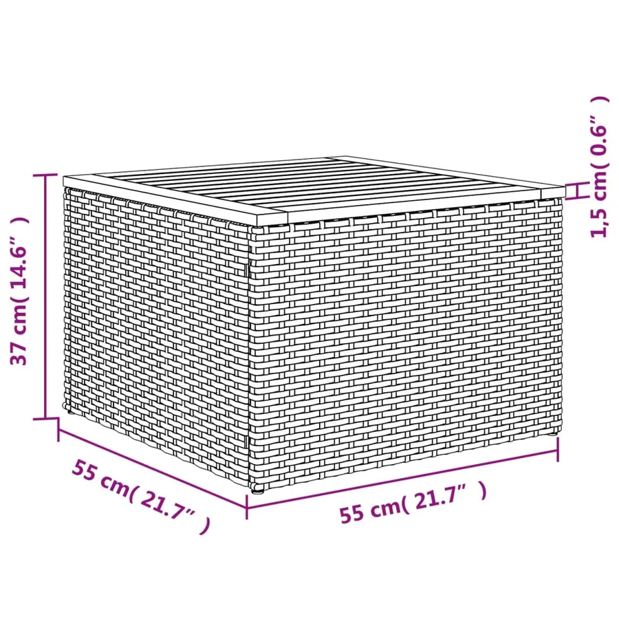 Salon de jardin avec coussins 10 pcs gris résine tressée - 15