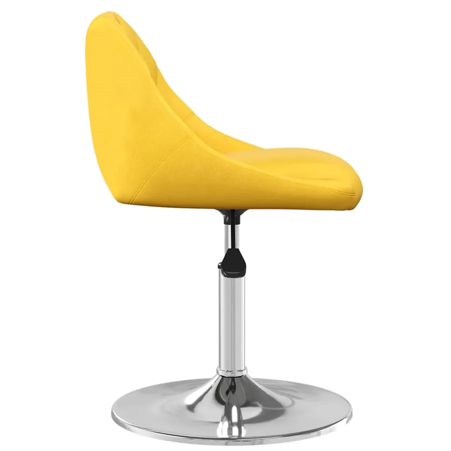 Chaises à manger pivotantes lot de 6 jaune moutarde velours - 4