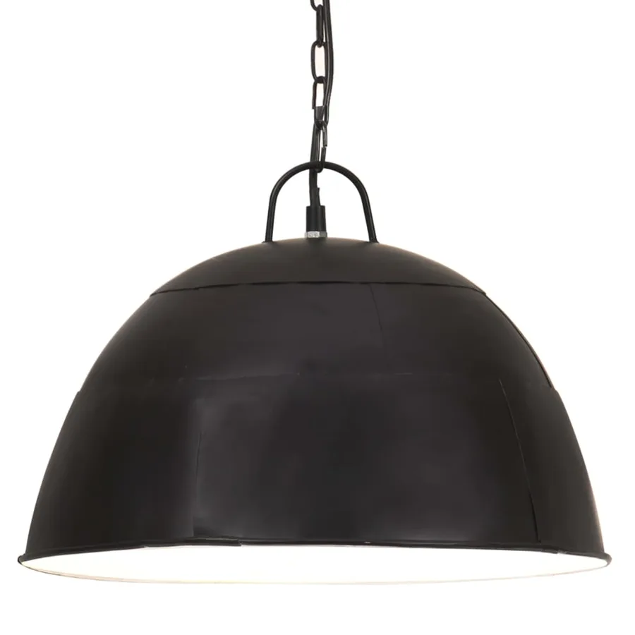 Lampe suspendue industrielle vintage 25 W Noir Rond 41 cm E27 - 2