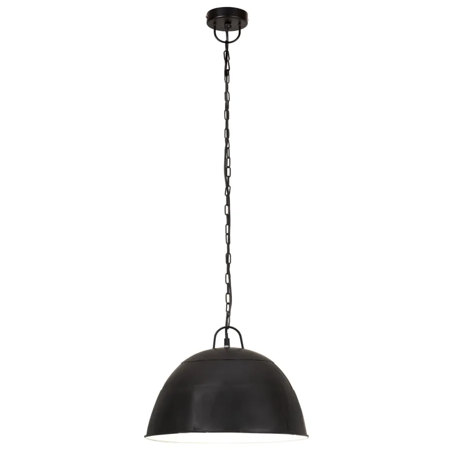 Lampe suspendue industrielle vintage 25 W Noir Rond 41 cm E27 - 3