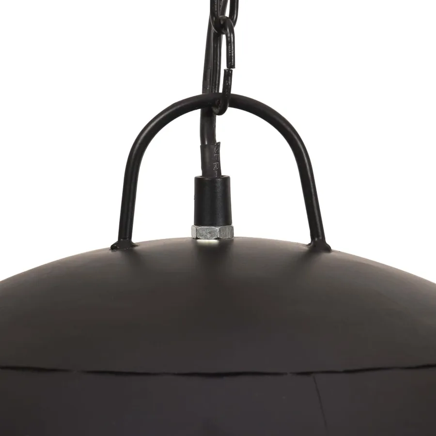 Lampe suspendue industrielle vintage 25 W Noir Rond 41 cm E27 - 6