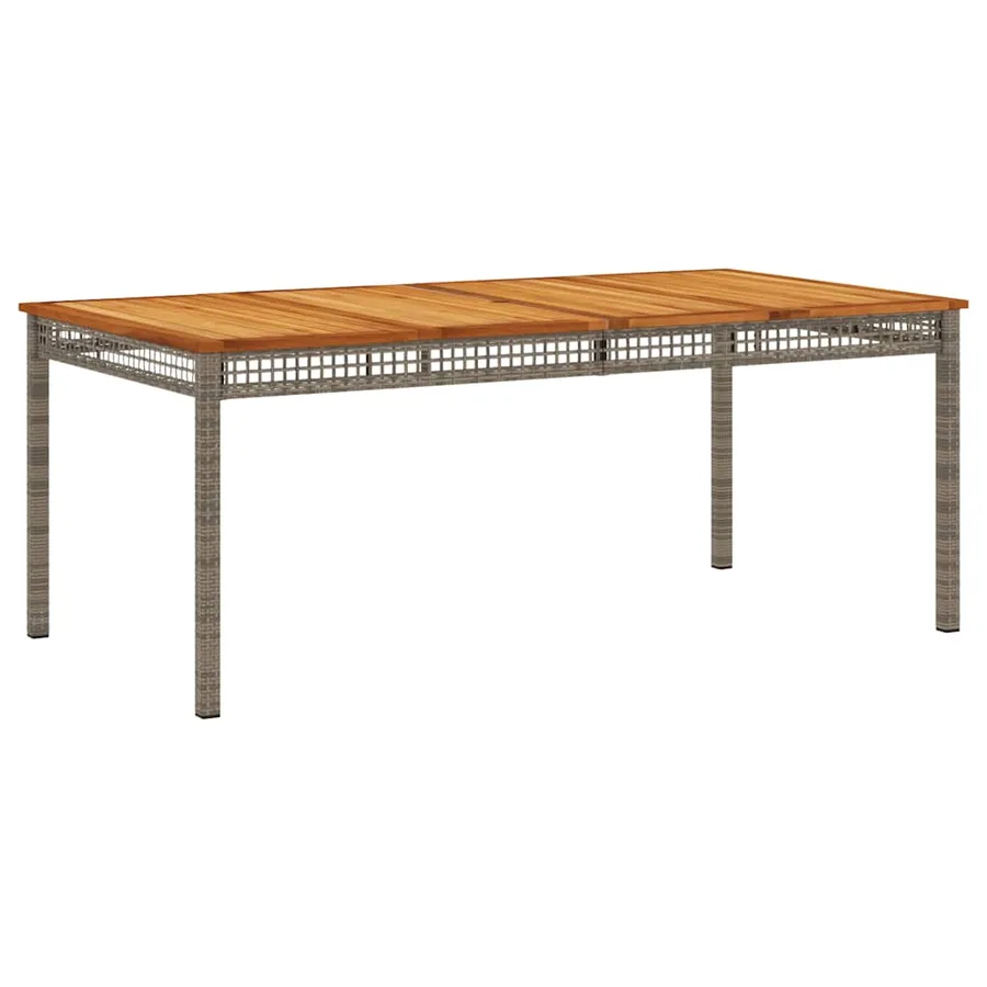 Ensemble à manger de jardin et coussins 7 pcs gris rotin - 5