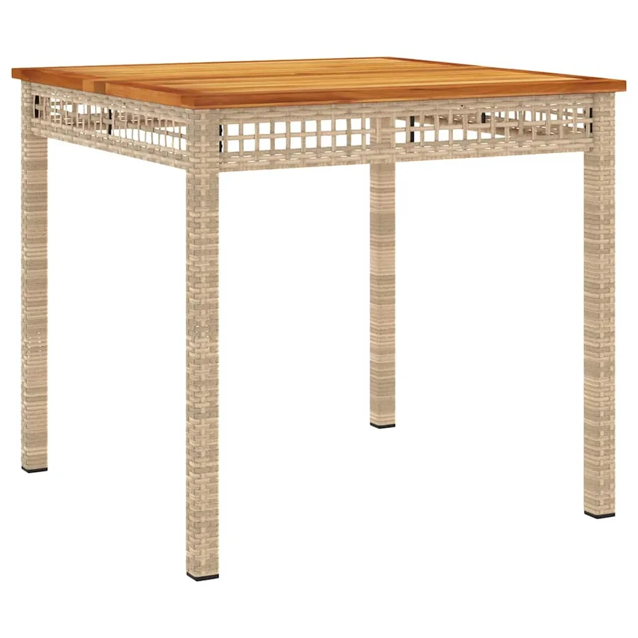 Ensemble à manger de jardin et coussins 3 pcs Beige poly rotin - 5