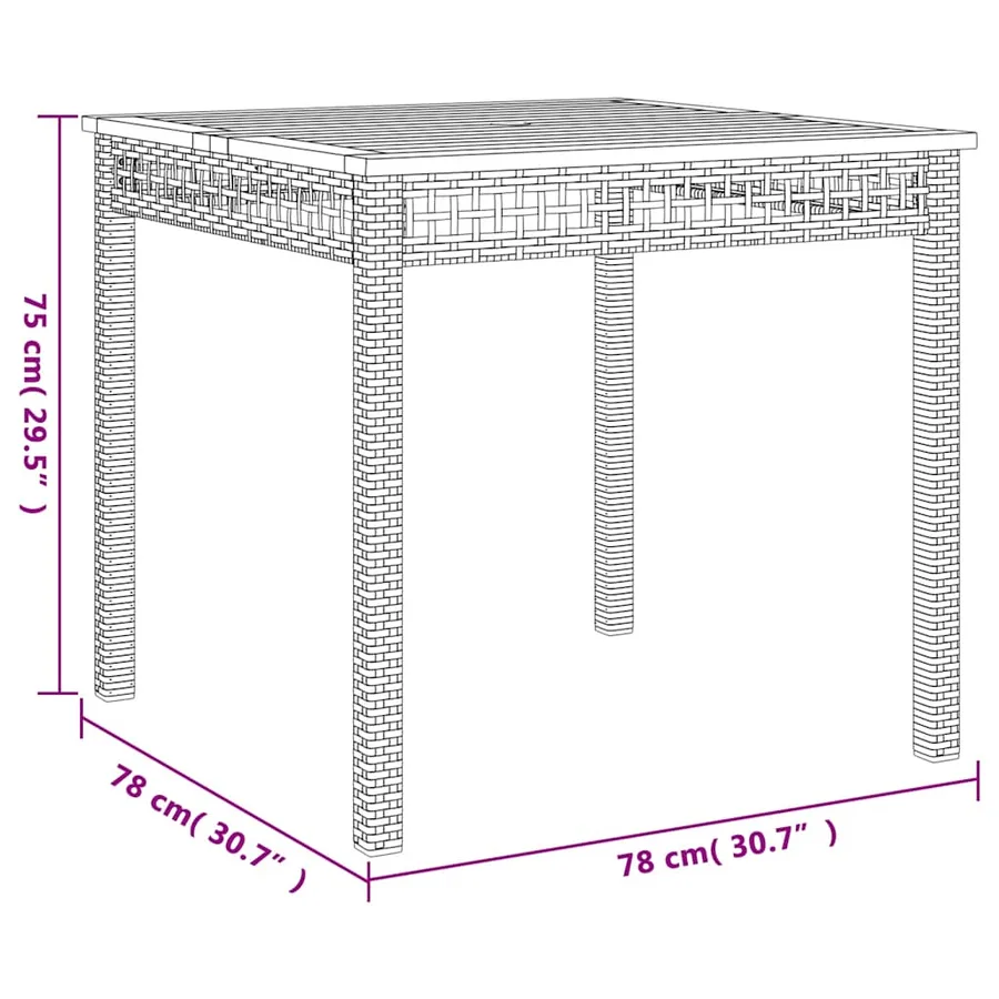 Ensemble à manger de jardin et coussins 3 pcs Beige poly rotin - 7