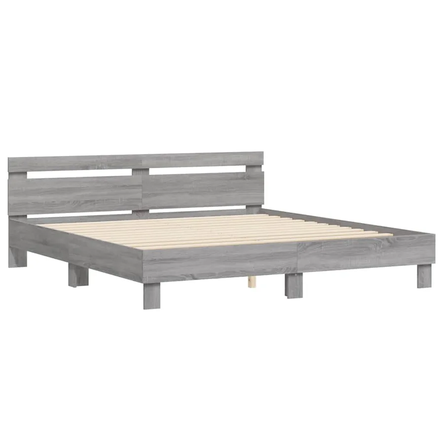 Cadre de lit sans matelas sonoma gris 180x200 cm - 3