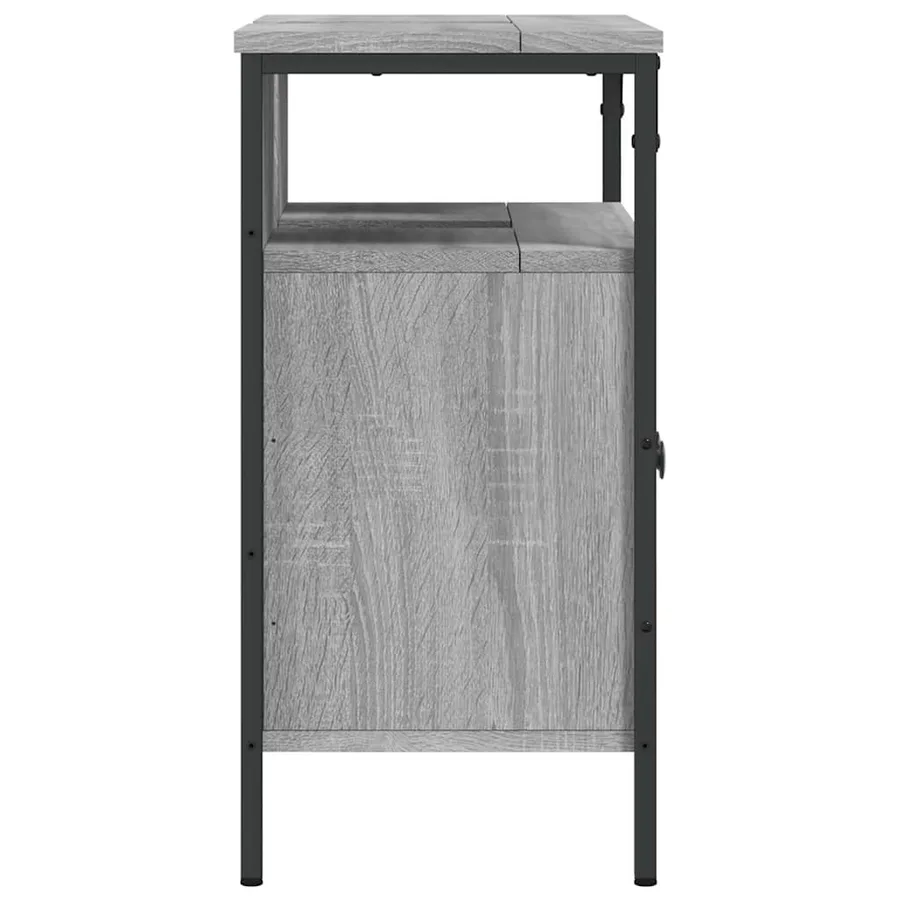 Armoire lavabo de salle de bain sonoma gris 60x30x60 cm - 7