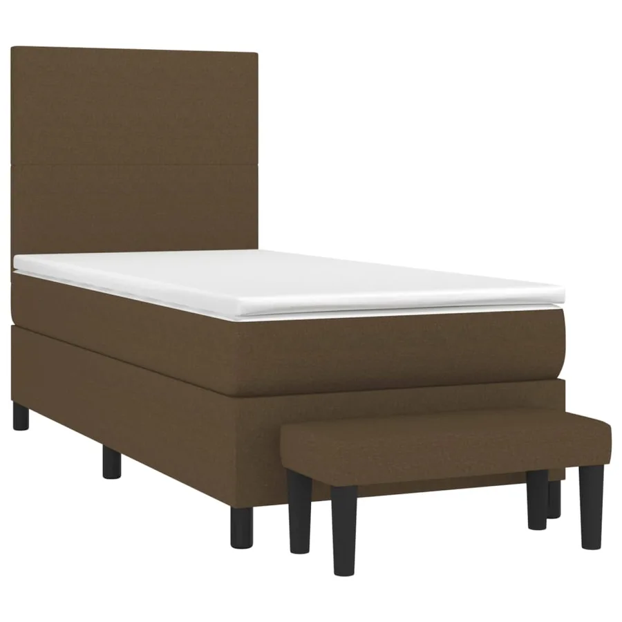 Sommier à lattes de lit avec matelas Marron foncé 80x200 cm - 3