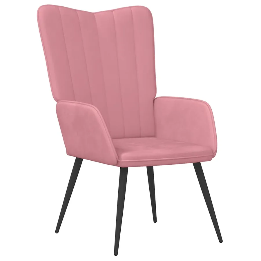 Chaise de relaxation Rose Velours - 2