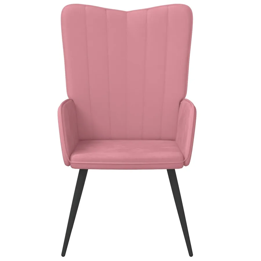 Chaise de relaxation Rose Velours - 3