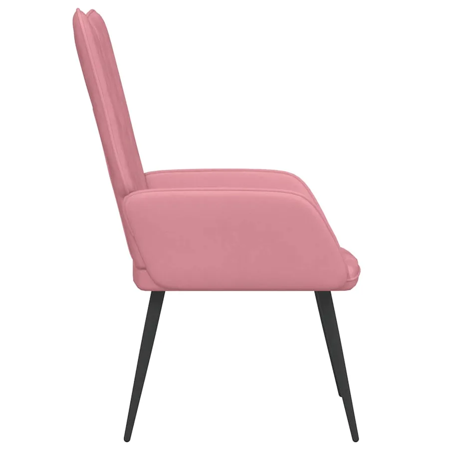 Chaise de relaxation Rose Velours - 4