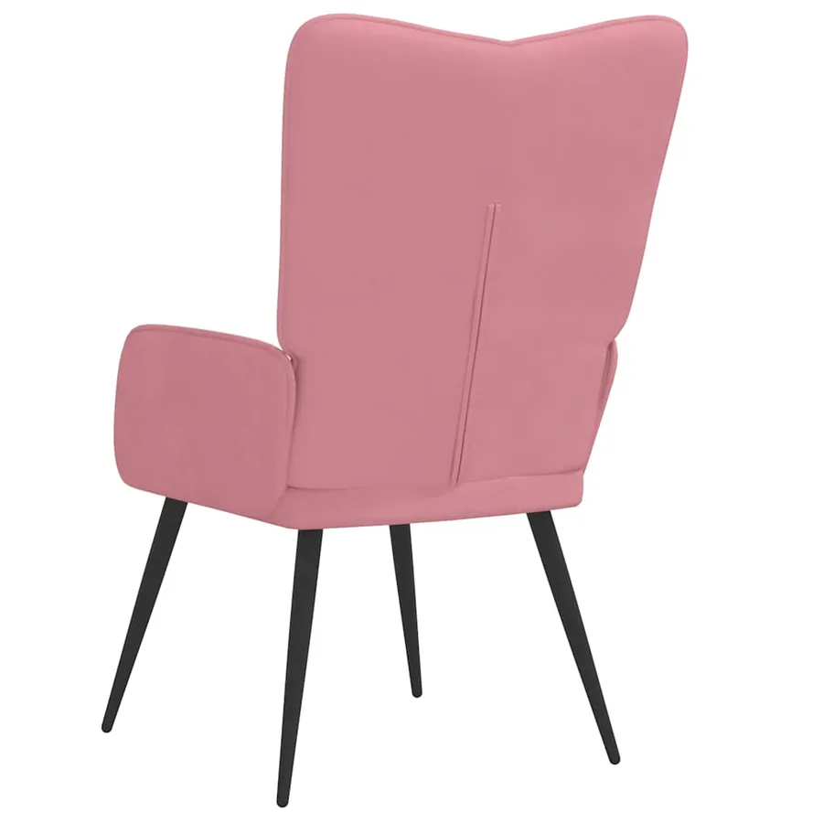 Chaise de relaxation Rose Velours - 5