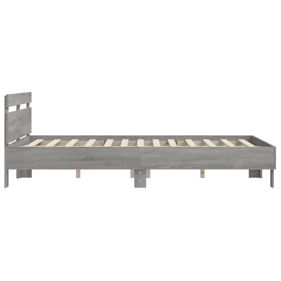 Cadre de lit sans matelas sonoma gris 140x200 cm - 6